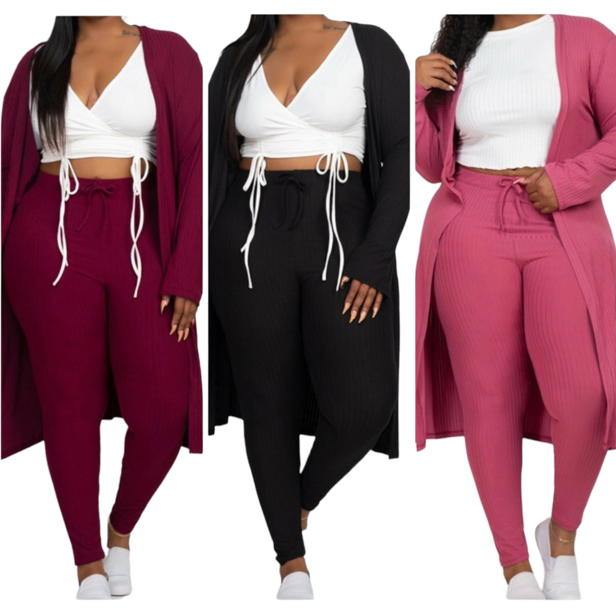 The Nora Plus Size Cardigan Set - Fabulously Dressed Boutique 