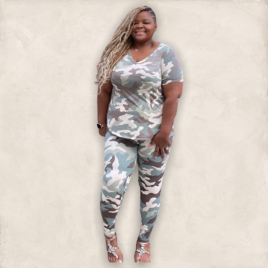 The Plus Size Camouflage  Sets - Fabulously Dressed Boutique 