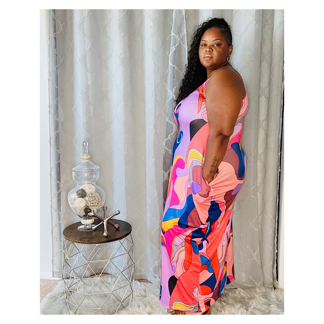 The Yanna Abstract Maxi Dress - Fabulously Dressed Boutique 