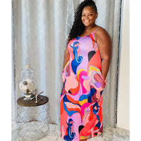 The Yanna Abstract Maxi Dress - Fabulously Dressed Boutique 
