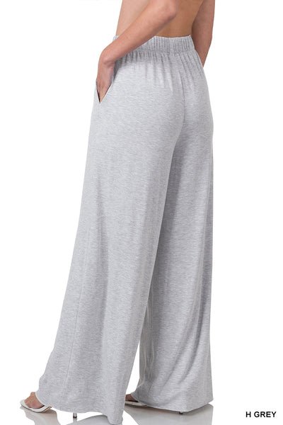 Gray Plus Size Wide Leg Pants - Fabulously Dressed Boutique 