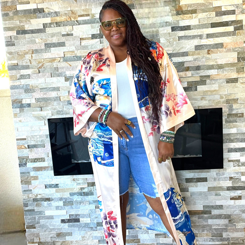 Women's Perfect Statement Maxi Kimono - Fabulously Dressed Boutique 