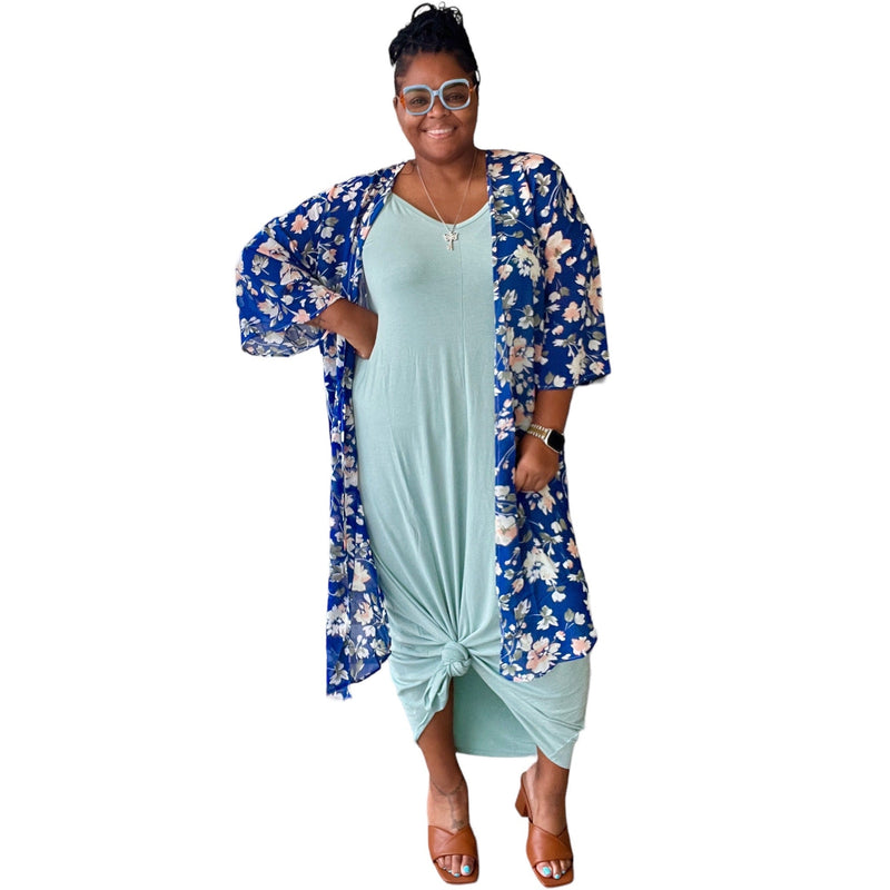 Women's Plus Size Cami Maxi Dress with Pockets - Fabulously Dressed Boutique 