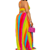 Women's Plus Size Elegant Halter Maxi Dress - Fabulously Dressed Boutique 