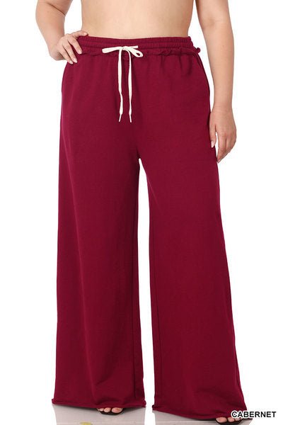 Women’s Plus Size French Terry Pants Set - Fabulously Dressed Boutique 
