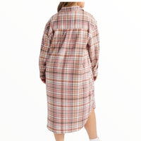 Women’s Plus Size Plaid Duster/Dress - Fabulously Dressed Boutique 