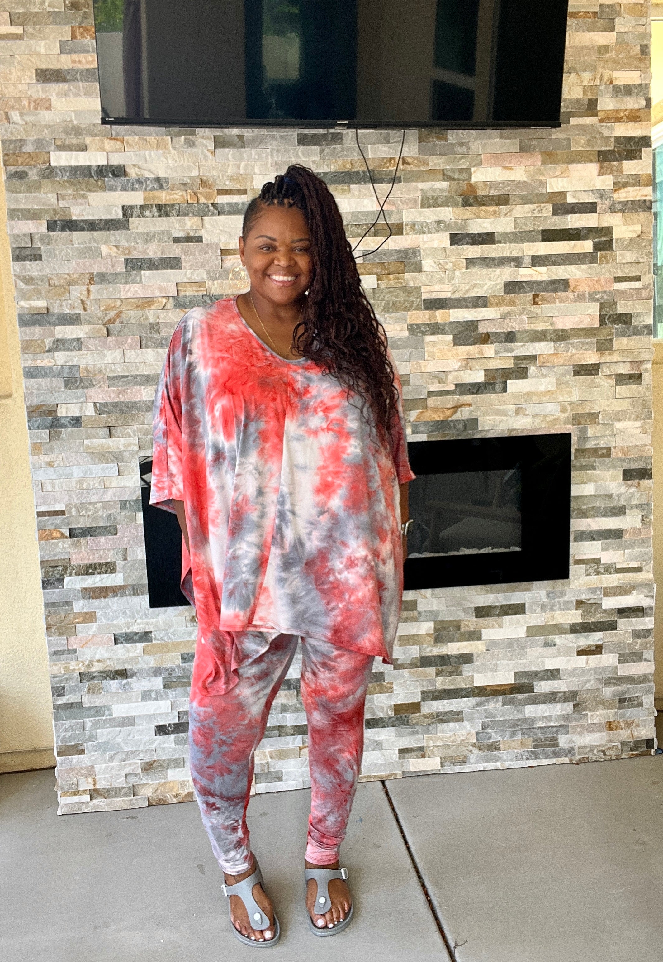 Tie dye pajamas plus size hot sale