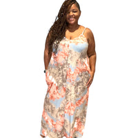 Women’s Plus Size Tie Dye Maxi Dress - Fabulously Dressed Boutique