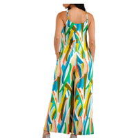 Women's Splash Of Color Wide leg Jumpsuit With Pockets - Fabulously Dressed Boutique