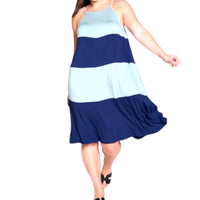Women’s True Blue Plus Size Dress - Fabulously Dressed Boutique