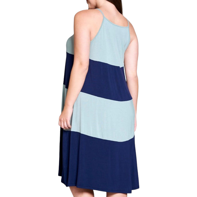 Women’s True Blue Plus Size Dress - Fabulously Dressed Boutique